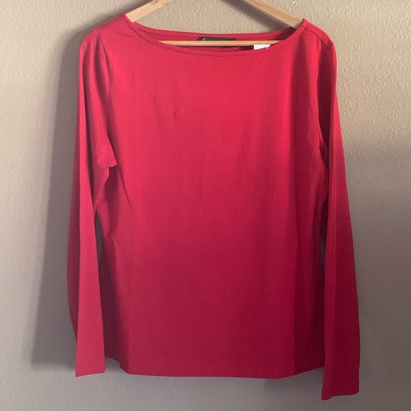 New York and Company Long Sleeve Red Top Size Large NWT - Picture 3 of 7
